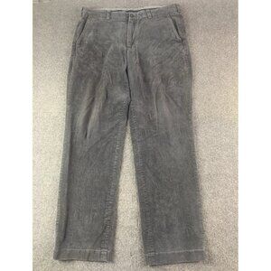 Brooks Brothers Clark Fit Mens Cotton Blend Corduroy Pants Size 35x30 Gray